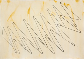 Left handed confusion, Kohle auf farbig grundiertem Papier, 2010, 42 x 59 cm